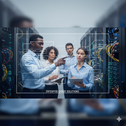 IT consultant workspace and technology setup